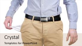  Presentation with breast cancer pocket - Beautiful presentation theme featuring man showing his empty pocket backdrop and a  colored foreground