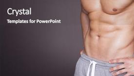  Presentation with aircraft maintenance six sigma - PPT layouts having fitness man showing six pack background and a dark gray colored foreground