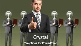  Presentation with done - PPT theme enhanced with man shows well done background and a dark gray colored foreground