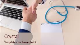  Presentation with cargo insurance man and passenger - Amazing slide deck having man signing medical insurance contract backdrop and a lemonade colored foreground