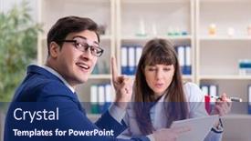  Presentation with contract - Slide deck enhanced with man-signing-medical-insurance-contract background and a navy blue colored foreground