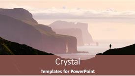  Presentation with denmark - Slide deck enhanced with man-silhouette-on-background background and a coral colored foreground