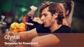  Presentation with whisky - Slide set with man sitting alone in bar background and a red colored foreground