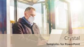  Presentation with bus stop - PPT layouts enhanced with man-sitting-at-the-bus background and a lemonade colored foreground