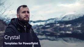  Presentation with norway - Slide set enhanced with man-sitting-near-hardangerfjord-norway background and a wine colored foreground