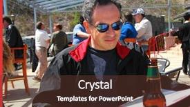  Presentation with restaurant menu - Amazing presentation theme having man-sitting-on-a-restaurant backdrop and a tawny brown colored foreground