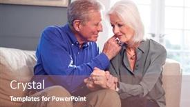  Presentation with mental - Audience pleasing PPT theme consisting of man-sitting-on-sofa-comforting backdrop and a coral colored foreground