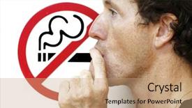  Presentation with smoking and alcohol - Cool new presentation design with man smoking a no-smoking backdrop and a coral colored foreground