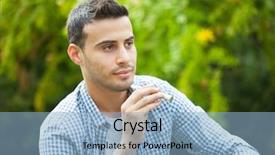  Presentation with mechanical and electronic engineering - Presentation theme with man smoking an electronic cigarette background and a light blue colored foreground