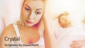  Presentation with sleep health - Audience pleasing slide set consisting of man snoring and young woman backdrop and a lemonade colored foreground