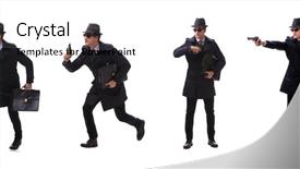  Presentation with spy man - Beautiful theme featuring man spy with handgun isolated backdrop and a lemonade colored foreground