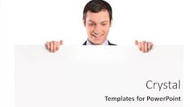  Presentation with blank - Amazing presentation having man-standing-behind-a-blank backdrop and a white colored foreground