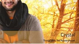  Presentation with crime scene do not cross - Colorful theme enhanced with man standing with arms cross backdrop and a  colored foreground