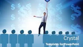  Presentation with peer - Cool new PPT theme with man-successful-among-his-peer backdrop and a teal colored foreground