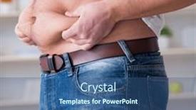  Presentation with weight - Presentation theme enhanced with man-suffering-from-extra-weight background and a ocean colored foreground