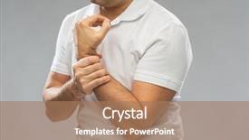  Presentation with healthcare - Slide deck featuring man suffering from pain background and a  colored foreground