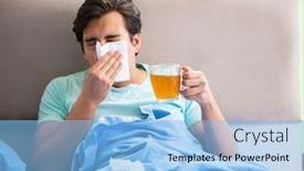  Presentation with insomnia - Amazing slides having man-suffering-from-sleeping-disorder backdrop and a light blue colored foreground