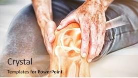  Presentation with composite - Presentation design featuring man suffering with knee background and a coral colored foreground