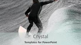  Presentation with surfing - Cool new PPT layouts with man-surfing-a-wave backdrop and a soft green colored foreground