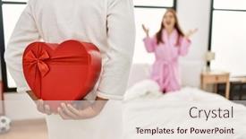  Presentation with hearing loss communication man - Slide deck enhanced with man-surprising-his-girlfriend background and a lemonade colored foreground