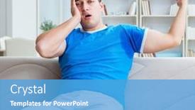  Presentation with bad - Amazing slide deck having man-sweating-excessively-smelling-bad backdrop and a teal colored foreground