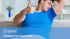  Presentation with bad - Cool new PPT layouts with man-sweating-excessively-smelling-bad backdrop and a teal colored foreground