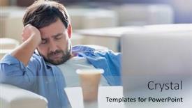  Presentation with taking flight - Cool new PPT theme with man-taking-a-nap backdrop and a light blue colored foreground