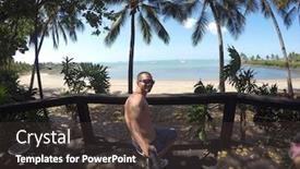  Presentation with queensland - Cool new slides with man taking a selfie in airlie beach queensland australia backdrop and a tawny brown colored foreground