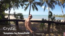  Presentation with queensland - Slide deck with man taking a selfie in airlie beach queensland australia background and a tawny brown colored foreground