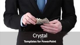  Presentation with money - Amazing presentation having man taking money in wallet backdrop and a dark gray colored foreground