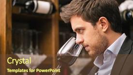  Presentation with wine tasting - Amazing theme having man tasting a glass backdrop and a tawny brown colored foreground