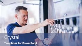  Presentation with craft beer - Slide set having man-tasting-craft-beer background and a ocean colored foreground