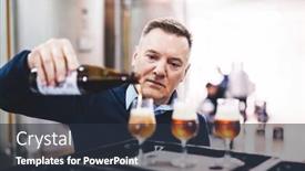  Presentation with craft beer - Presentation theme having man-tasting-craft-beer background and a tawny brown colored foreground
