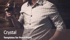  Presentation with interior cottage - Cool new theme with man tasting wine in rural backdrop and a dark gray colored foreground