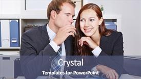  Presentation with hear - Colorful PPT theme enhanced with man telling woman a secret backdrop and a ocean colored foreground