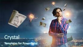  Presentation with seeking - Audience pleasing slide deck consisting of man thinking and seeking new backdrop and a ocean colored foreground