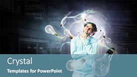  Presentation with seeking - Audience pleasing PPT theme consisting of man-thinking-and-seeking-new backdrop and a teal colored foreground