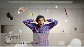  Presentation with seeking - Slide set consisting of man-thinking-and-seeking-new background and a light gray colored foreground