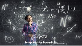  Presentation with seeking - Beautiful slide set featuring man-thinking-and-seeking-new backdrop and a dark gray colored foreground