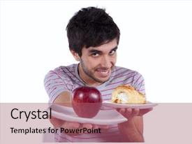 Man Thinking What To Eat PPT template 73 | CrystalGraphics
