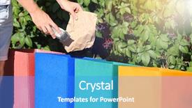  Presentation with bin - Slide set consisting of man throwing garbage into litter background and a cobalt blue colored foreground