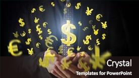  Presentation with money online - Amazing PPT theme having online button with money icon backdrop and a wine colored foreground