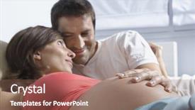  Presentation with man vs woman - Presentation consisting of barrier - airplane taking off mixed media background and a light gray colored foreground