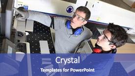  Presentation with training - Cool new PPT theme with man training a new recruit backdrop and a ocean colored foreground