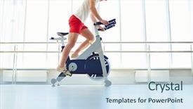  Presentation with training - PPT layouts having man training on special sport background and a sky blue colored foreground