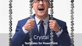  Presentation with prison - PPT layouts consisting of man-trapped-in-prison background and a navy blue colored foreground