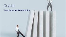  Presentation with drop - Slides enhanced with man-tries-to-drop background and a sky blue colored foreground