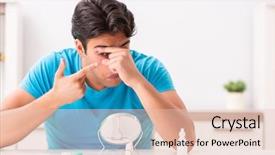  Presentation with contact lens - Theme enhanced with man trying contact lenses background and a lemonade colored foreground