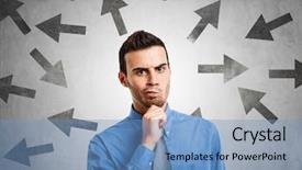  Presentation with path - PPT layouts enhanced with man trying to choose background and a teal colored foreground