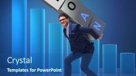  Presentation with burden - Amazing slide deck having man-under-the-burden backdrop and a ocean colored foreground